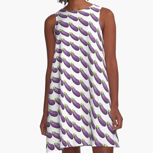 Eggplant Emoji New And Improved A Line Dress For Sale By Fraser66420 Redbubble