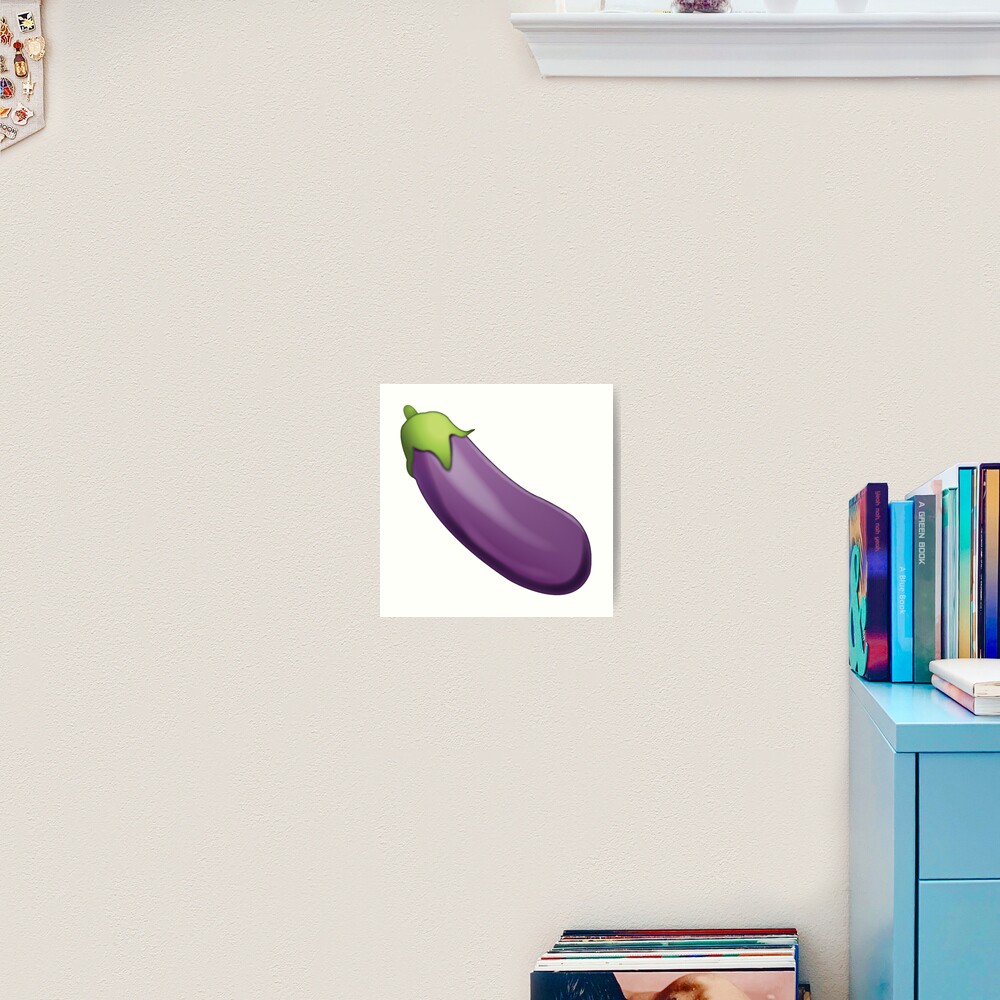 Eggplant Emoji New And Improved Art Print For Sale By Fraser66420 Redbubble