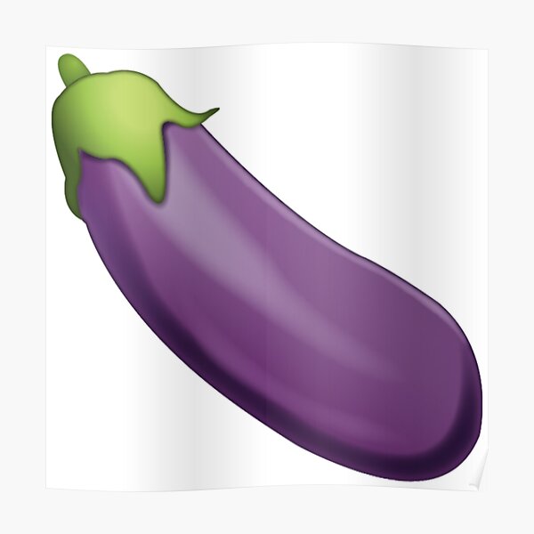 Eggplant Emoji New And Improved Poster By Fraser66420 Redbubble