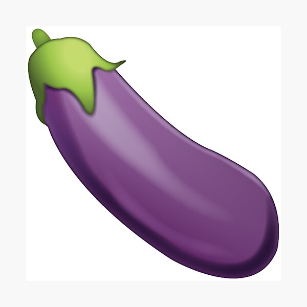 Eggplant Emoji New And Improved Photographic Print For Sale By Fraser66420 Redbubble