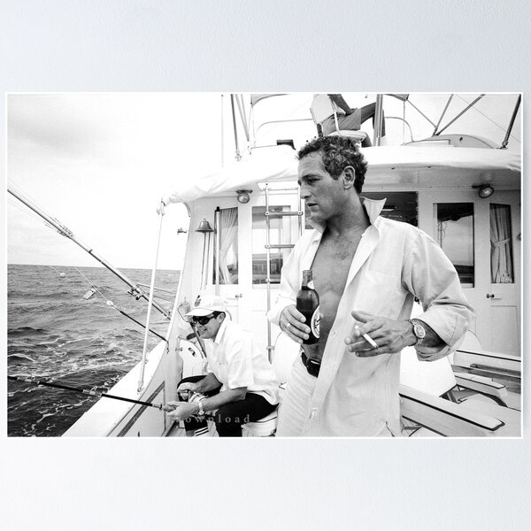 Vista previa del artículo con la obra «El joven Paul Newman en un barco», diseñado y vendido por ellenaGeraLd.