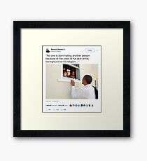 Barack Obama - Most Liked Tweet Ever Framed Print