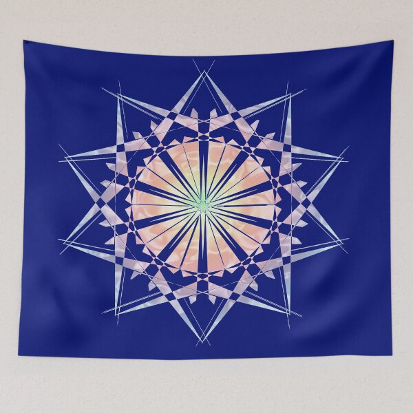 Item preview, Colorful Blue Background Mandala  designed and sold by 86248Diamond.