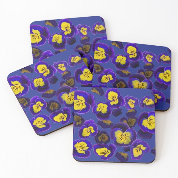 Item preview, Purple and Yellow Pansies Flowers designed and sold by Digi Artworks Store.