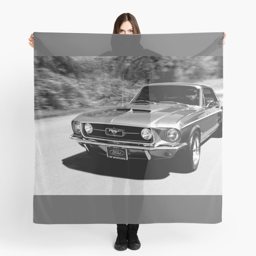 1967 Ford Mustang B/W Scarf