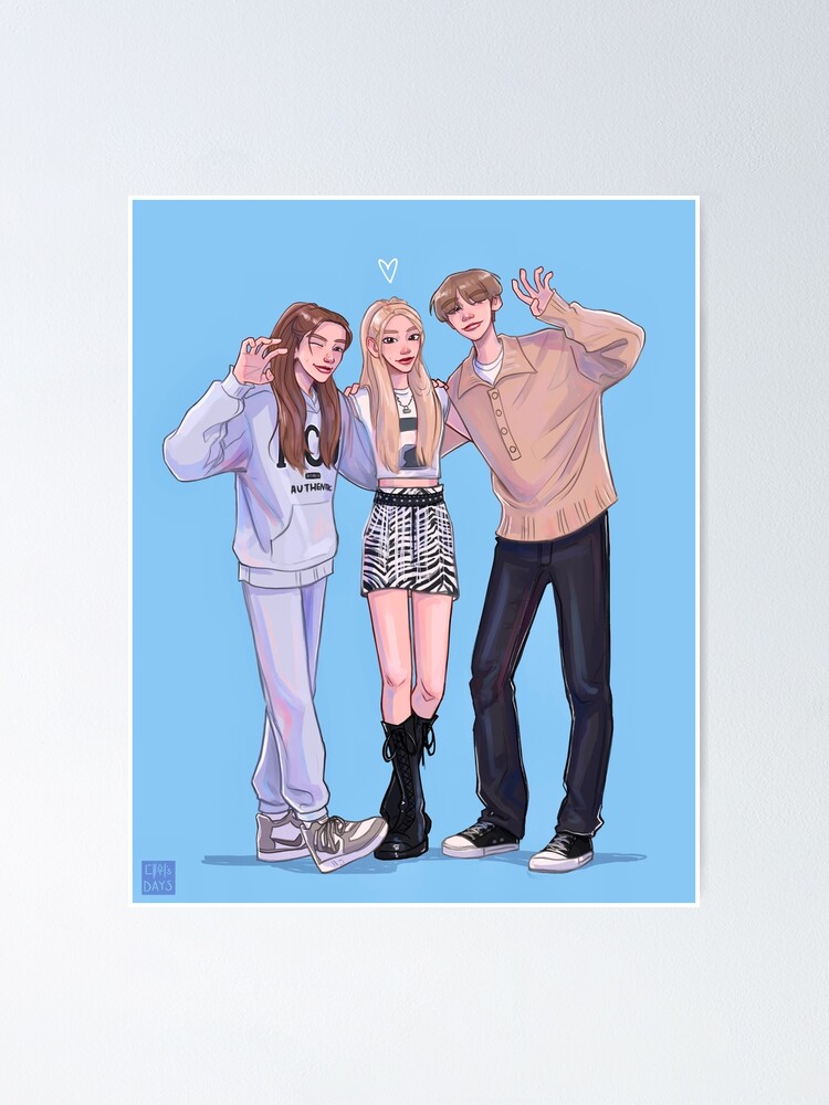 “Huening Siblings fanart” Poster for Sale by daehwisday | Redbubble