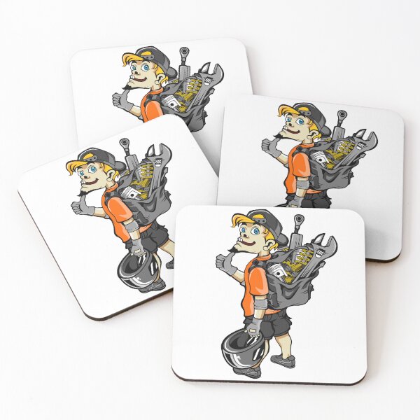 Item preview, Cartoon Motorcycle Mechanic Illustration designed and sold by SpiritNerd.