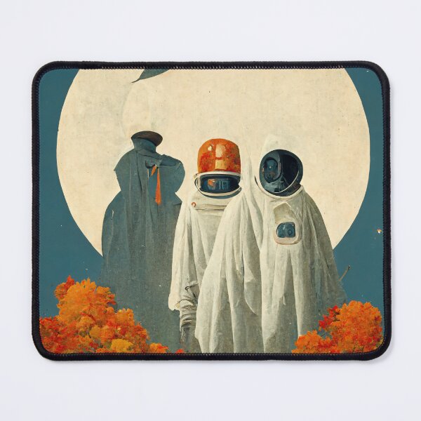 Item preview, astronaut with moon backgroundastronauts celebrate halloween on mars designed and sold by NdegCreate.