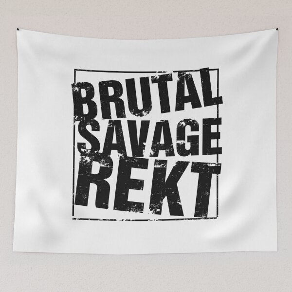 Item preview, Brutal Savage Rekt Shirt BW designed and sold by Diardo.