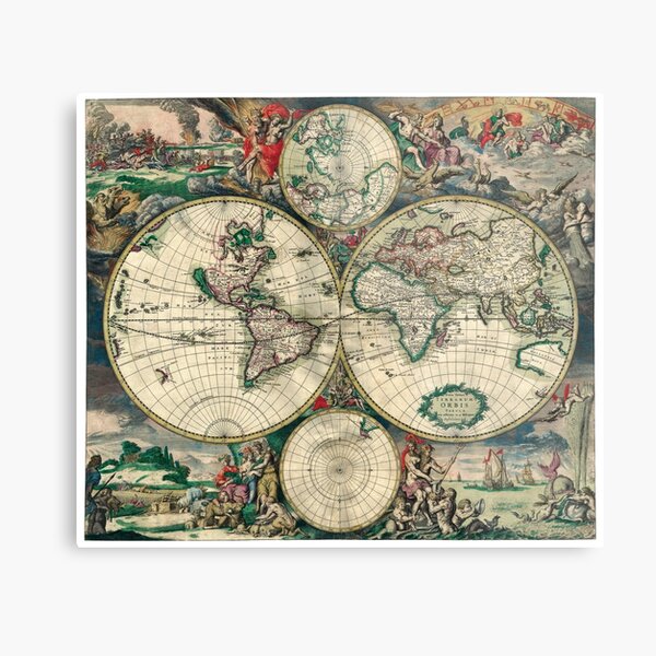 Item preview, Vintage world map designed and sold by monsterplanet.