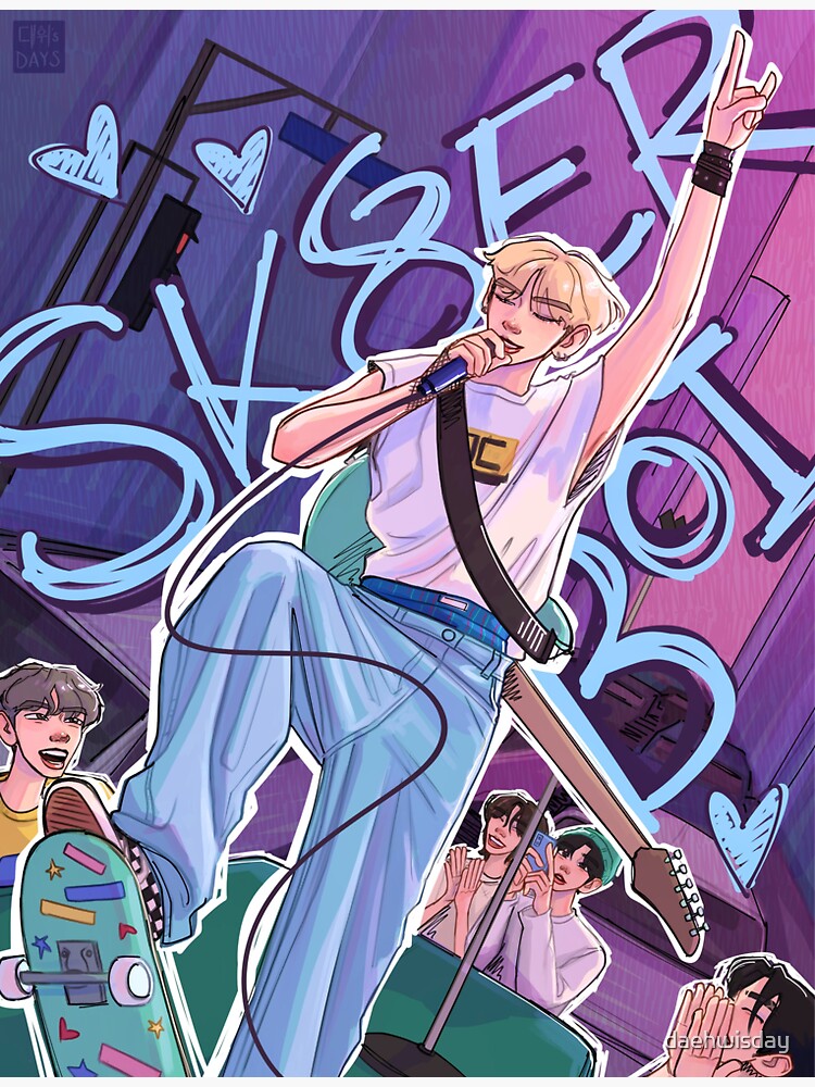 Thumbnail 3 von 3, Sticker, TXT Huening Kai SK8ER BOI-Fanart designt und verkauft von daehwisday.