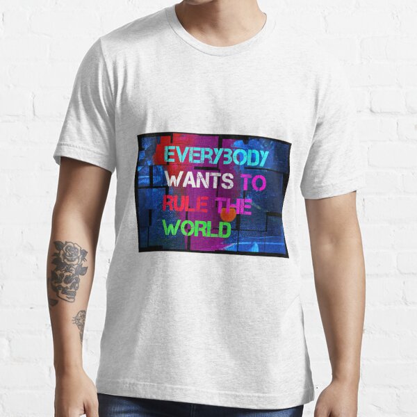  Everybody Wants to Rule The World Song Lyric Vintage Quote  Print : Office Products