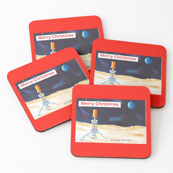Item preview, Christmas Card. Merry Christmas 321 And Lift Off designed and sold by Bagsyrose.