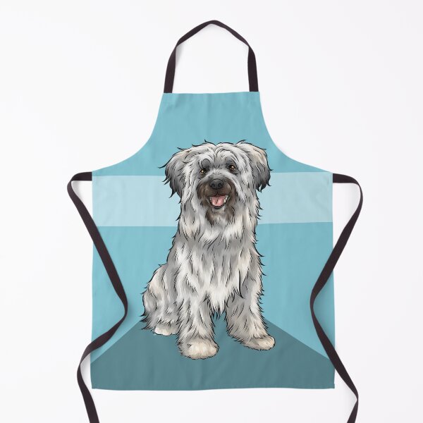Item preview, Pyrenean Shepherd Dog | Blue Background | Cute Dog Art designed and sold by shirinsart.