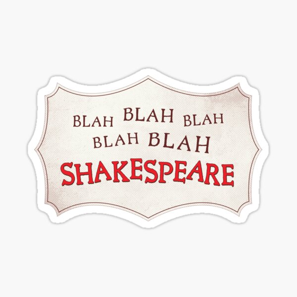 Item preview, Blah Blah Blah Shakespeare - Something Rotten! designed and sold by reDesign Broadway.