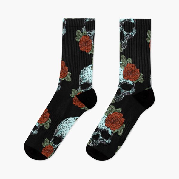 Item preview, Teal skull with roses. designed and sold by Francis Anderson.