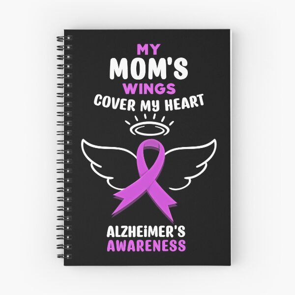 Item preview, My Mom Wings Cover My Heart Ribbon Alzheimers Awareness Walk Gift designed and sold by TMelonShop.