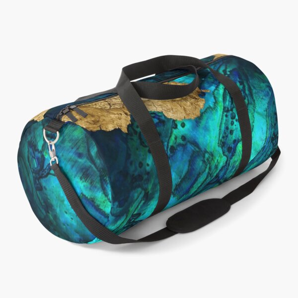 Item preview, Abalone Blue and Gold Cement Mixed media abstract designed and sold by k9printart.