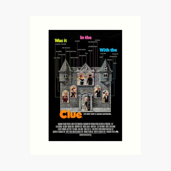 1985 Clue Movie Poster Art Print