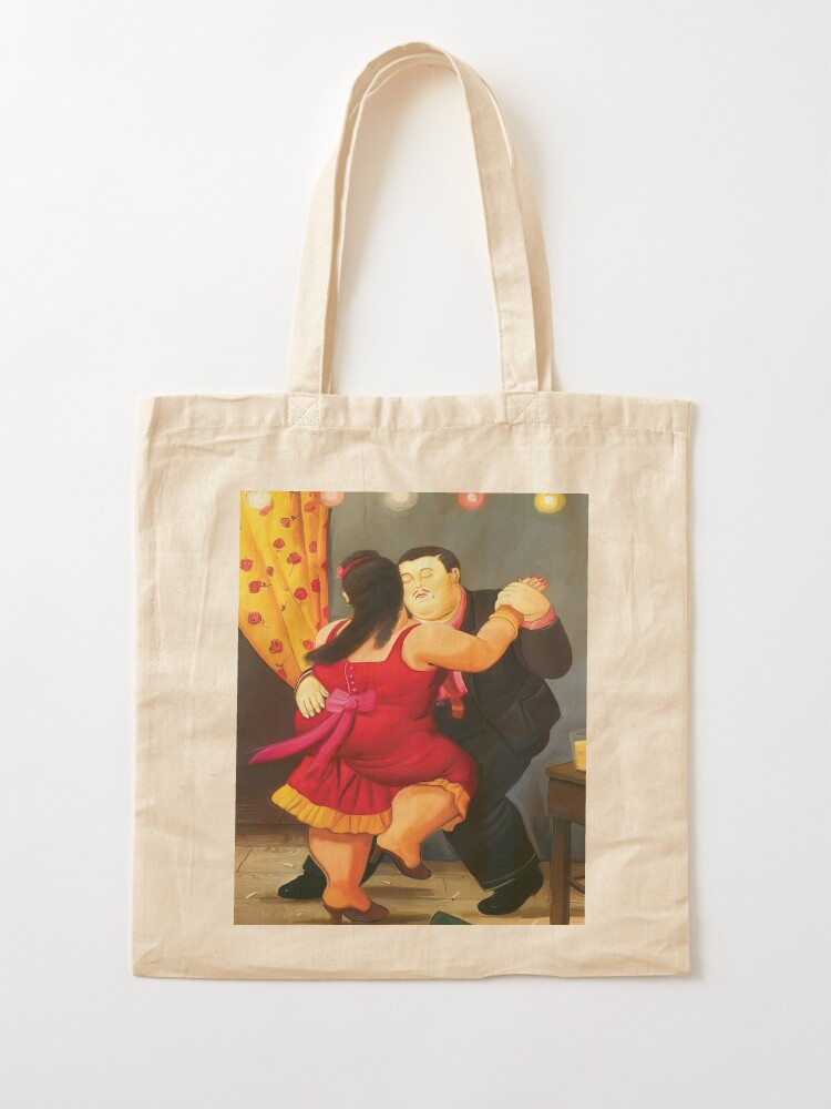 Handpainted Botero-esque Dancers on Birkin Style Bag