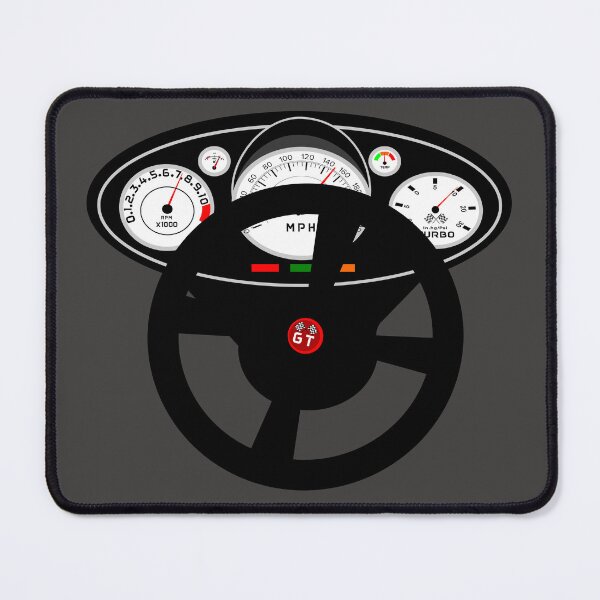 Item preview, GT,Car steering wheel, speedo,MPH,rev counter,turbo,car racing,the need for speed,grand prix,road race,race car stickers designed and sold by 13thstreet.