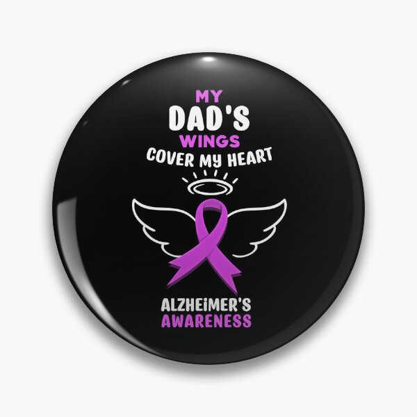 Item preview, My Dads Wings Cover My Heart Ribbon Alzheimers Awareness Gift designed and sold by TMelonShop.