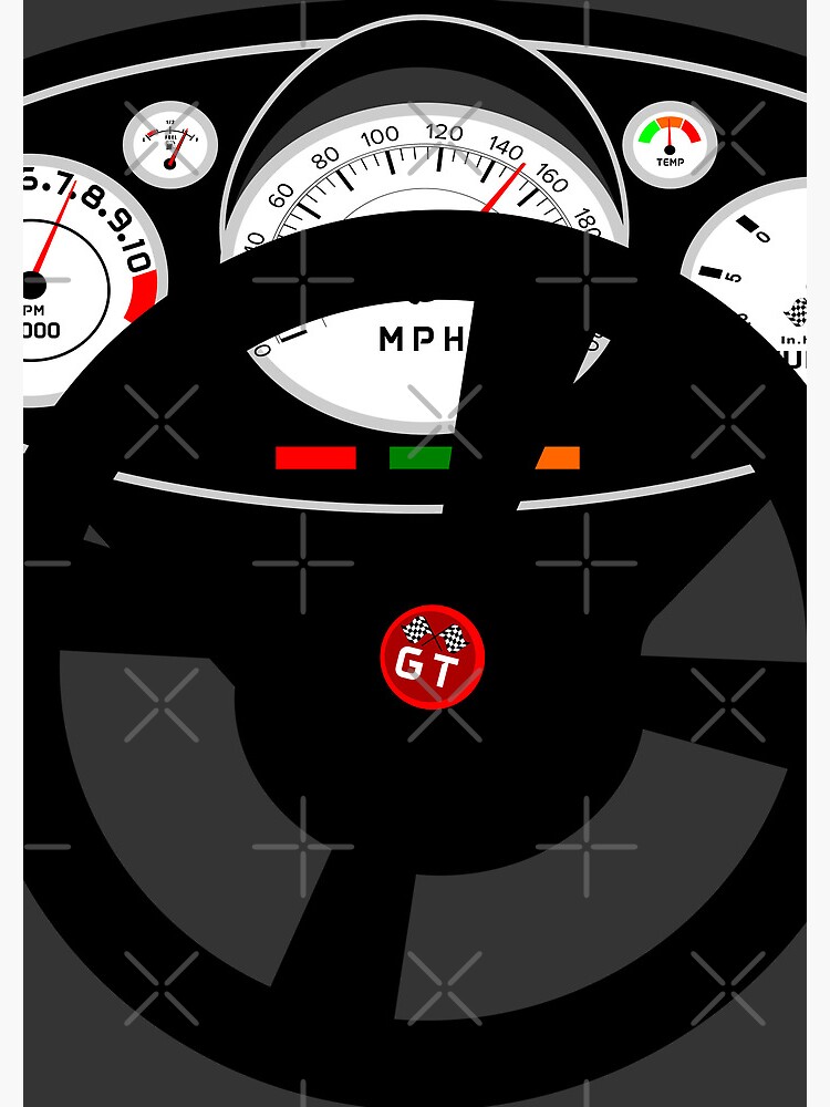 " GT,Car steering wheel, speedo,MPH,rev counter,turbo,car racing,the