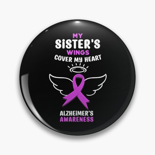 Item preview, My Sisters Wings Cover My Heart Ribbon Alzheimers Awareness Gift designed and sold by TMelonShop.