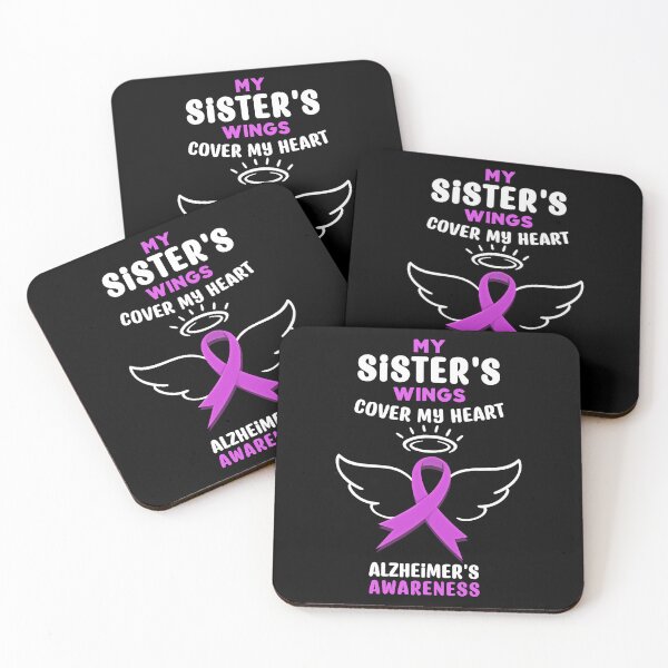 Item preview, My Sisters Wings Cover My Heart Ribbon Alzheimers Awareness Gift designed and sold by TMelonShop.