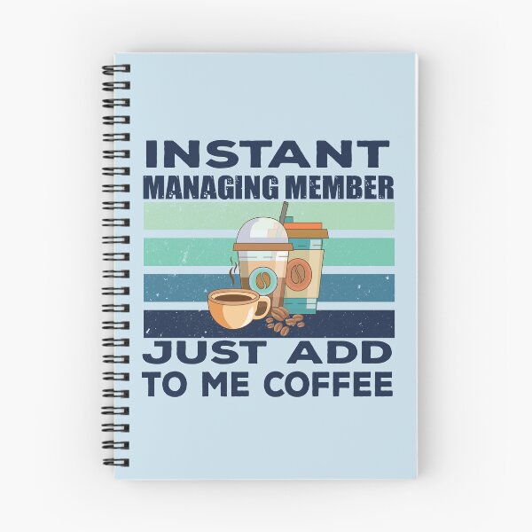 Item preview, Instant managing member just add to me coffee, dark text, business owner Job title, funny joke, quote, funny job title profession, coffee and job title designed and sold by SGS-.