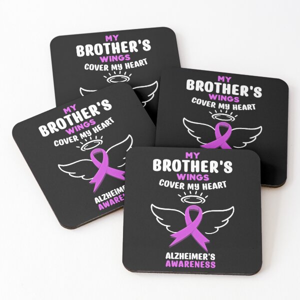 Item preview, My Brothers Wings Cover My Heart Ribbon Alzheimers Awareness Gift designed and sold by TMelonShop.