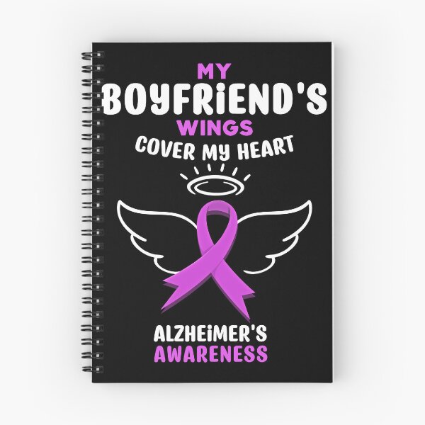 Item preview, My Boyfriends Wings Cover My Heart Alzheimers Awareness Walk Gift designed and sold by TMelonShop.