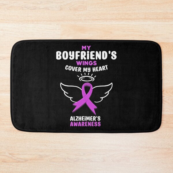 Item preview, My Boyfriends Wings Cover My Heart Alzheimers Awareness Walk Gift designed and sold by TMelonShop.