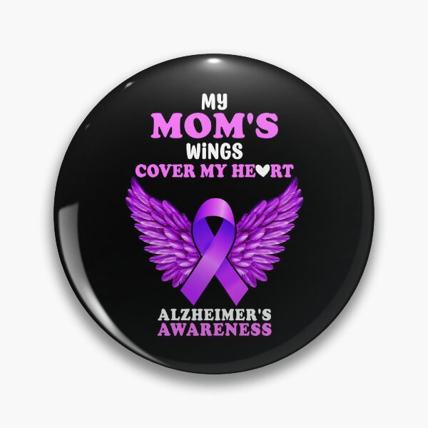 Item preview, My Mom Wings Cover My Heart Ribbon Walk To End Alzheimers Gift designed and sold by TMelonShop.
