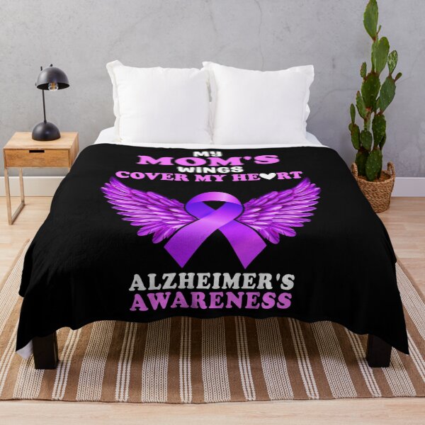 Item preview, My Mom Wings Cover My Heart Ribbon Walk To End Alzheimers Gift designed and sold by TMelonShop.