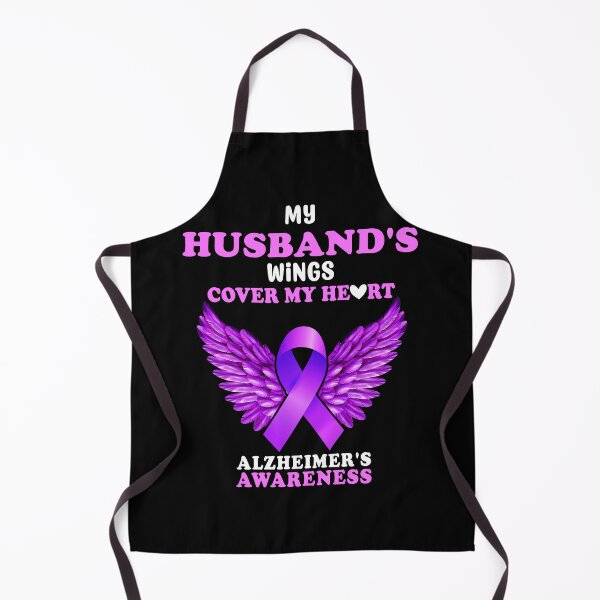 Item preview, My Husbands Wings Cover My Heart Alzheimers Awareness Purple Gift designed and sold by TMelonShop.