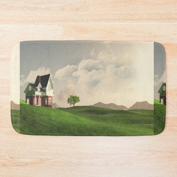 Item preview, Beautiful green landscape with a house and mountain art designed and sold by BEAUTY ⭐⭐⭐⭐⭐.