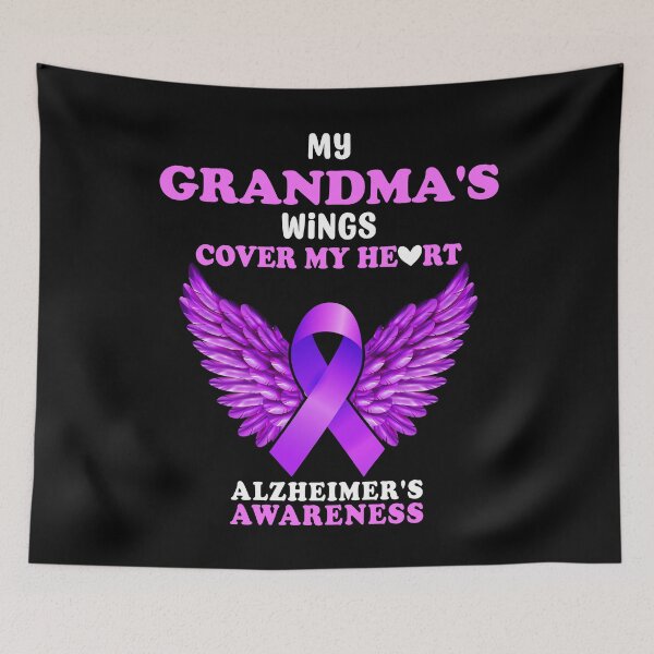 Item preview, My Grandmas Wings Cover My Heart Alzheimers Awareness Walk Gift designed and sold by TMelonShop.
