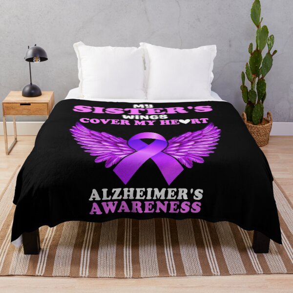 Artikelvorschau, Die Flügel meiner Schwester bedecken mein Herz-Alzheimer-Bewusstseinsmonatsgeschenk entworfen und verkauft von TMelonShop.