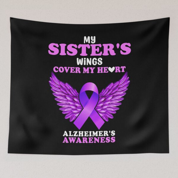 Item preview, My Sisters Wings Cover My Heart Alzheimers Awareness Month Gift designed and sold by TMelonShop.