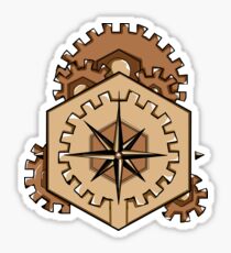 Compass of Cogs Sticker
