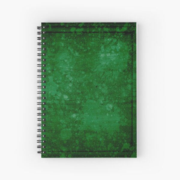 Old green wall with splatter Spiral Notebook