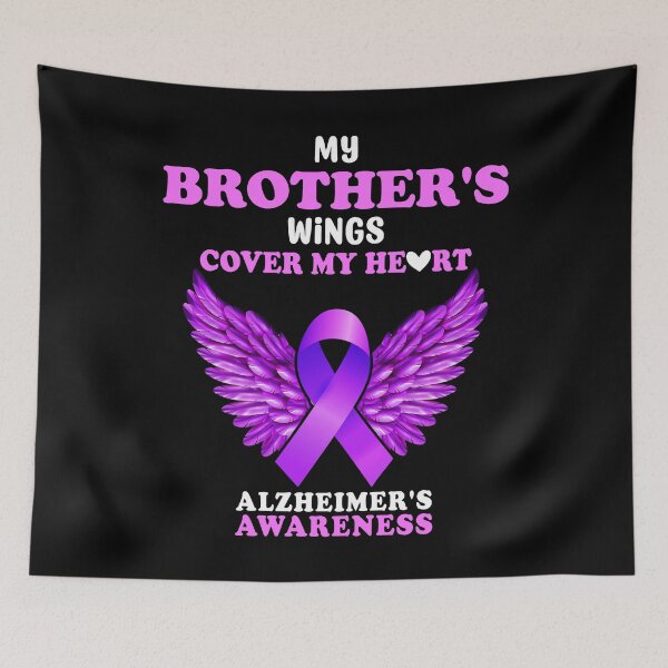 Item preview, My Brothers Wings Cover My Heart Alzheimers Awareness Month Gift designed and sold by TMelonShop.