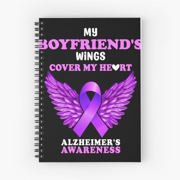 Item preview, My Boyfriends Wings Cover My Heart Alzheimers Awareness Walk Gift designed and sold by TMelonShop.