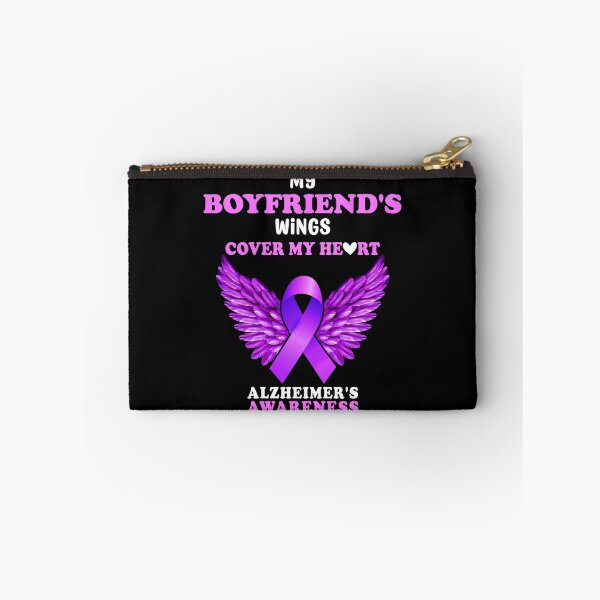 Item preview, My Boyfriends Wings Cover My Heart Alzheimers Awareness Walk Gift designed and sold by TMelonShop.