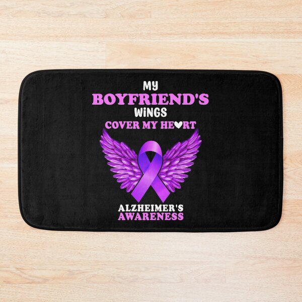 Item preview, My Boyfriends Wings Cover My Heart Alzheimers Awareness Walk Gift designed and sold by TMelonShop.