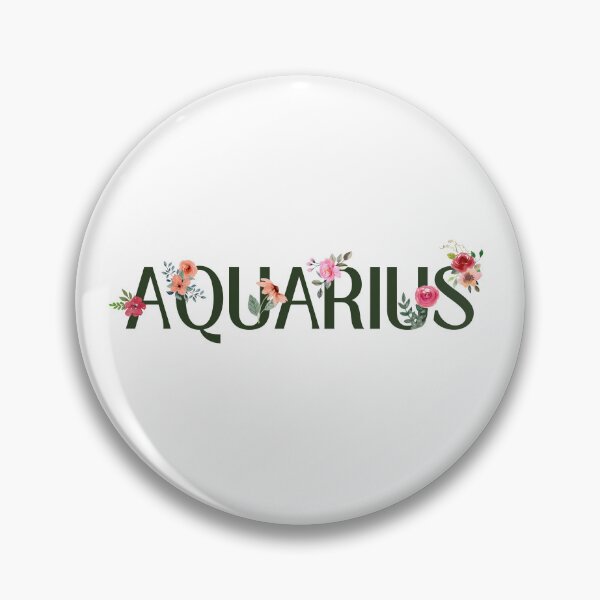 Item preview, Floral Aquarius Zodiac Sign designed and sold by Hellofriendco.