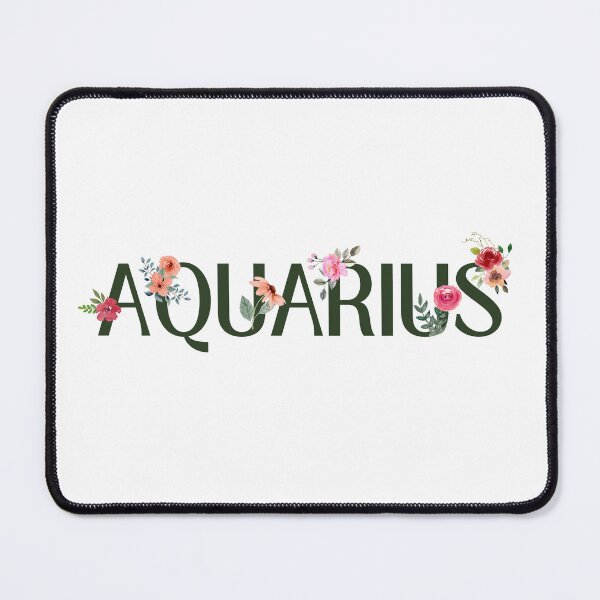 Item preview, Floral Aquarius Zodiac Sign designed and sold by Hellofriendco.