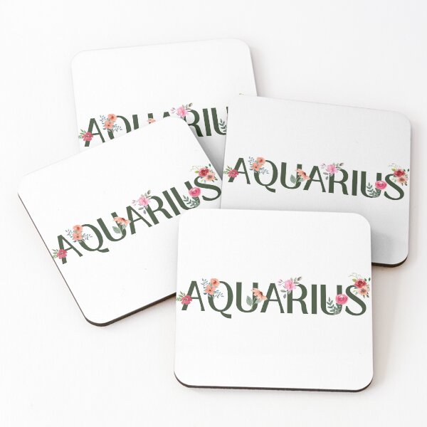 Item preview, Floral Aquarius Zodiac Sign designed and sold by Hellofriendco.