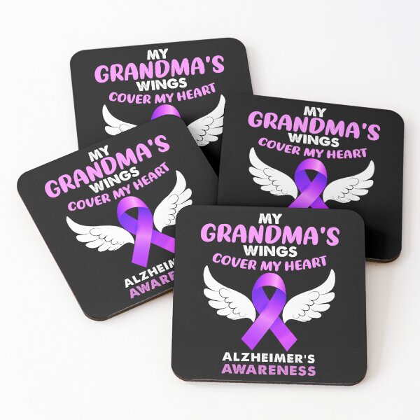Item preview, My Grandmas Wings Cover My Heart Memory Alzheimers Awareness Gift designed and sold by TMelonShop.